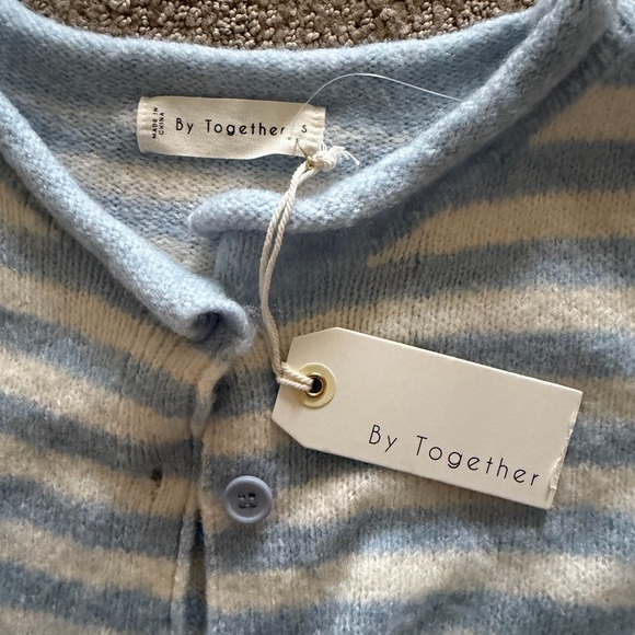 NWT By Together Iris Striped Roll Neck Cardigan - Picture 4 of 4